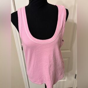 Pilcro XL pink ribbed racerback tank top Extra Large Anthropologie